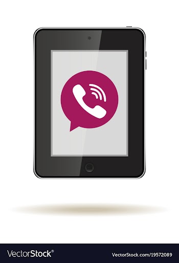 Tablet in ipad style black color with social vector image