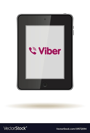 Tablet in ipad style black color with social vector image