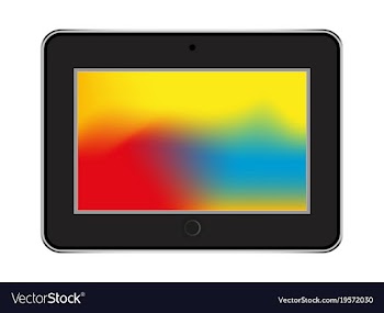 Tablet in ipad style black color with trending vector image