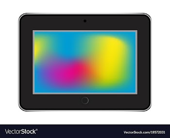 Tablet in ipad style black color with trending vector image