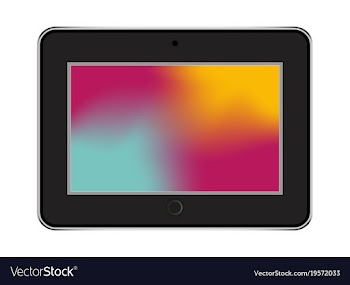 Tablet in ipad style black color with trending vector image