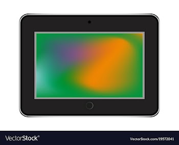 Tablet in ipad style black color with trending vector image