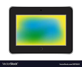 Tablet in ipad style black color with trending vector image
