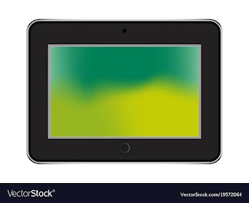 Tablet in ipad style black color with trending vector image