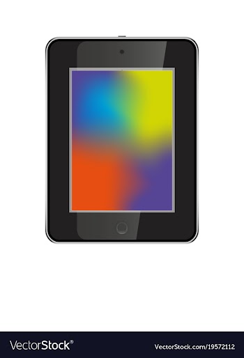 Tablet in ipad style black color with trending vector image