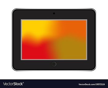 Tablet in ipad style black color with trending vector image