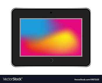 Tablet in ipad style black color with trending vector image