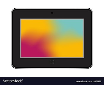 Tablet in ipad style black color with trending vector image