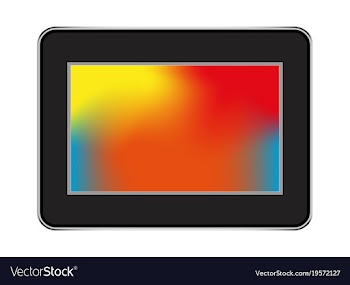 Tablet in ipad style black color with trending vector image