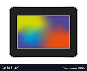 Tablet in ipad style black color with trending vector image
