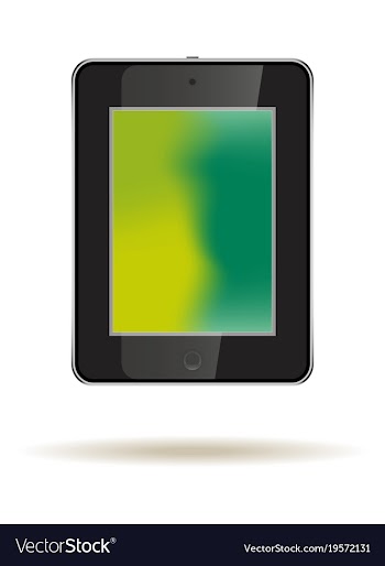 Tablet in ipad style black color with trending vector image