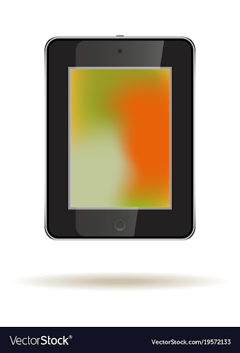 Tablet in ipad style black color with trending vector image