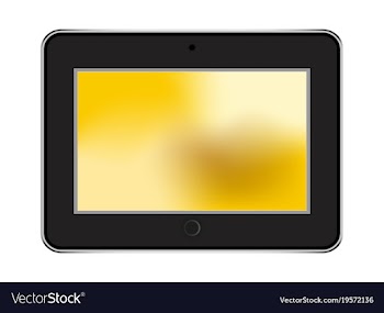 Tablet in ipad style black color with trending vector image