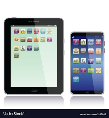 Tablet pc and smart phone vector image