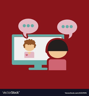 Tablet pc with internet conference app director vector image