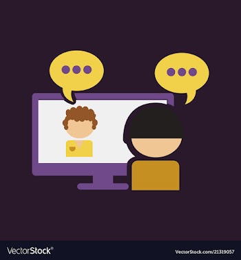 Tablet pc with internet conference app director vector image