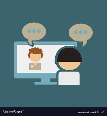 Tablet pc with internet conference app director vector image