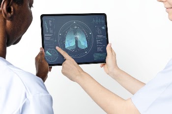 Tablet screen mockup psd medical | Free PSD Mockup - rawpixel