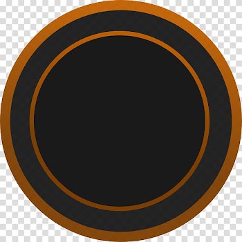 Tableware Circle Plate Yellow, brown frame transparent background PNG clipart