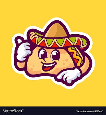 taco cartoon character mascot logo