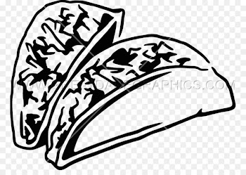 Taco Mexican cuisine Black and white Burrito Clip art - others 