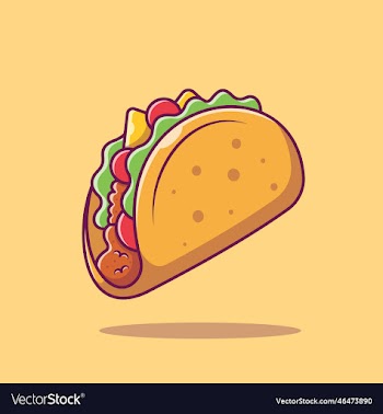 taco mexican food cartoon