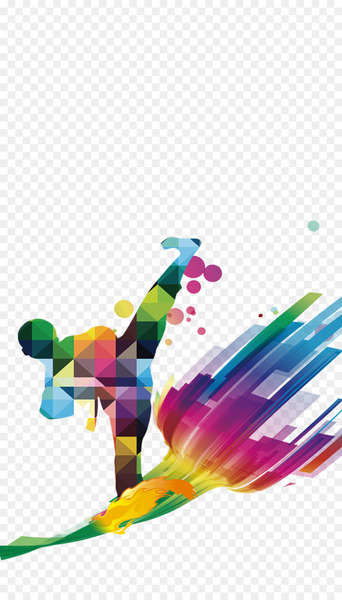 Taekwondo Poster Silhouette Graphic design - Cool color taekwondo Silhouette 