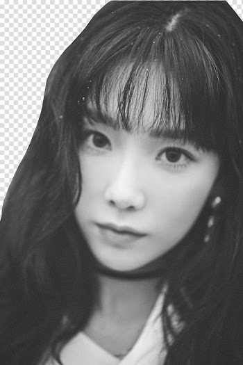 TAEYEON SNSD THIS IS CHRISTMAS, grayscale graphy of woman with earrings transparent background PNG clipart