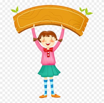 Tag Toppers - Girl Holding Earth Clipart