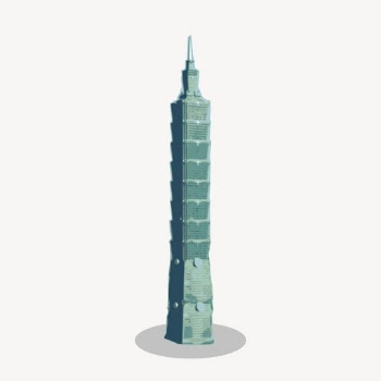 Taipei 101 tower clipart, illustration | Free Vector - rawpixel