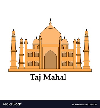 Taj mahal culture architecture vector image