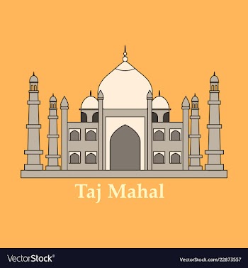 Taj mahal culture architecture vector image