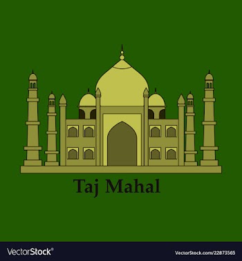 Taj mahal culture architecture vector image