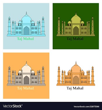 Taj mahal culture architecture vector image