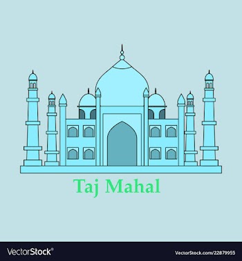Taj mahal culture architecture vector image