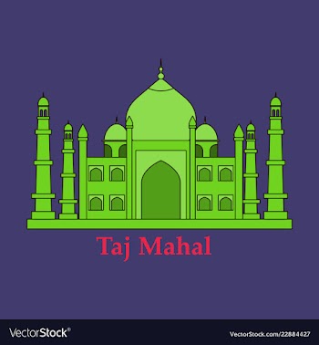 Taj mahal culture architecture vector image