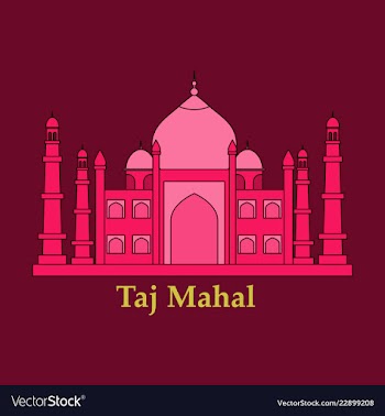 Taj mahal culture architecture vector image