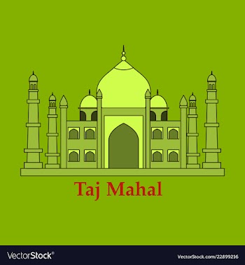 Taj mahal culture architecture vector image