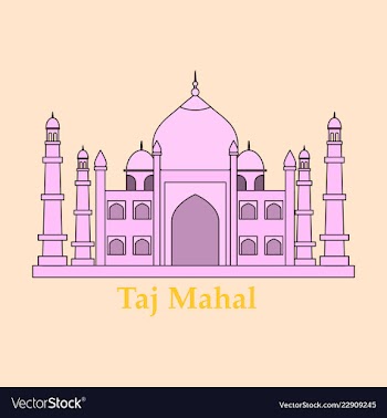 Taj mahal culture architecture vector image