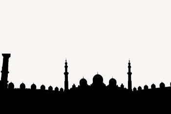 Taj Mahal mosque silhouette border, | Free Vector - rawpixel
