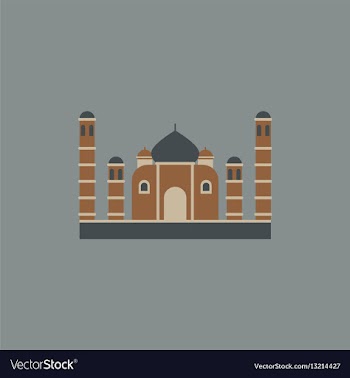 Taj mahal temple indian pagoda vector image