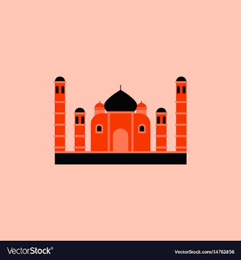 Taj mahal temple indian pagoda vector image