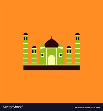 Taj mahal temple indian pagoda vector image
