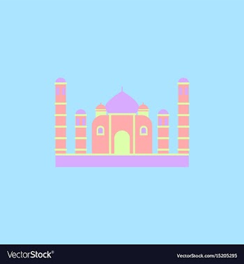 Taj mahal temple indian pagoda vector image