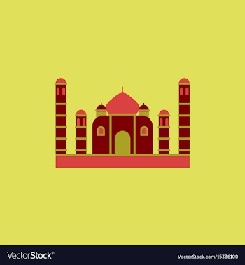 Taj mahal temple indian pagoda vector image