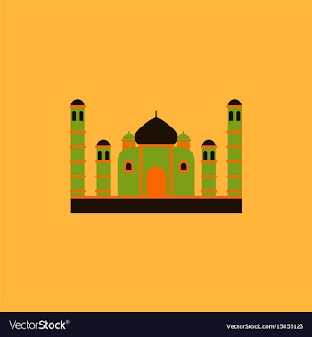 Taj mahal temple indian pagoda vector image