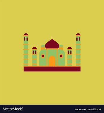 Taj mahal temple indian pagoda vector image