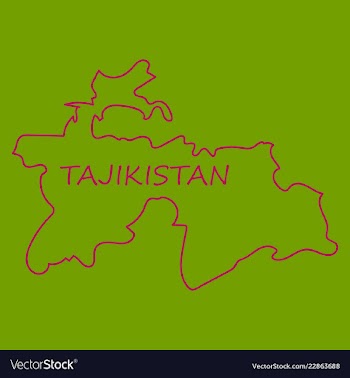 Tajikistan map vector image