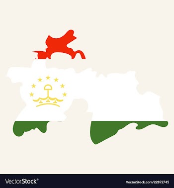 Tajikistan map vector image