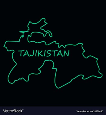 Tajikistan map vector image